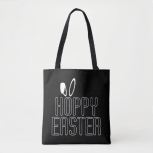 Tela Simple tipografía de pascua de pascua   Bolso de t