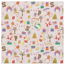 Tela Sinterklaas con caballo blanco