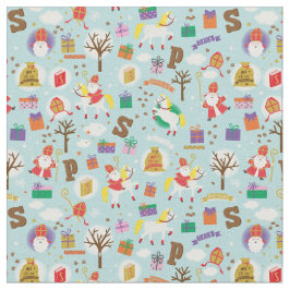 Tela Sinterklaas con caballo blanco