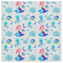 Tela Sirena de Aqua rosa para peces submarinos con conc