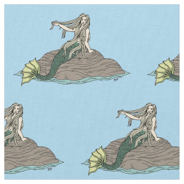 Tela Sirena en Rocas (De cerca)