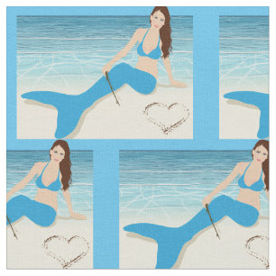 Tela Sirenita de playa sentada Thunder_Cove