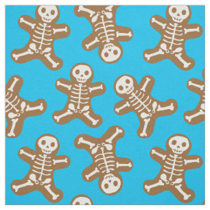 Tela Skeleton Gingerbread Man Pattern