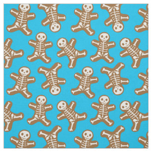 Tela Skeleton Gingerbread Man Pattern