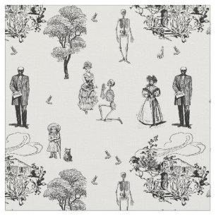 Tela skeleton toile victoriano de halloween