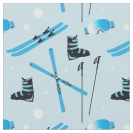 Tela Skiing Equipment Skis Boots and Poles Pattern