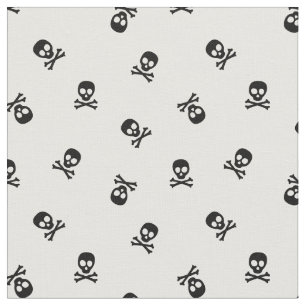 Tela Skull y Crossbone Black and White