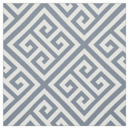 Tela Slate Gray White Med Griega Key Diag T Patrón #1