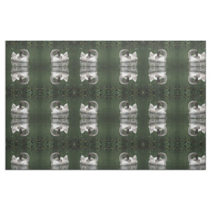 Tela Sleepy Swan Pattered Animal Fabric