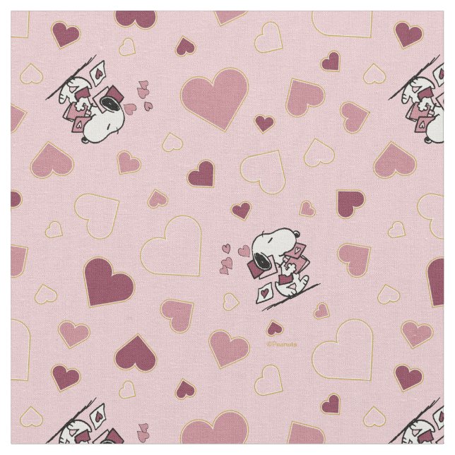 Tela Snoopy Hearts and Love Letters (De cerca)