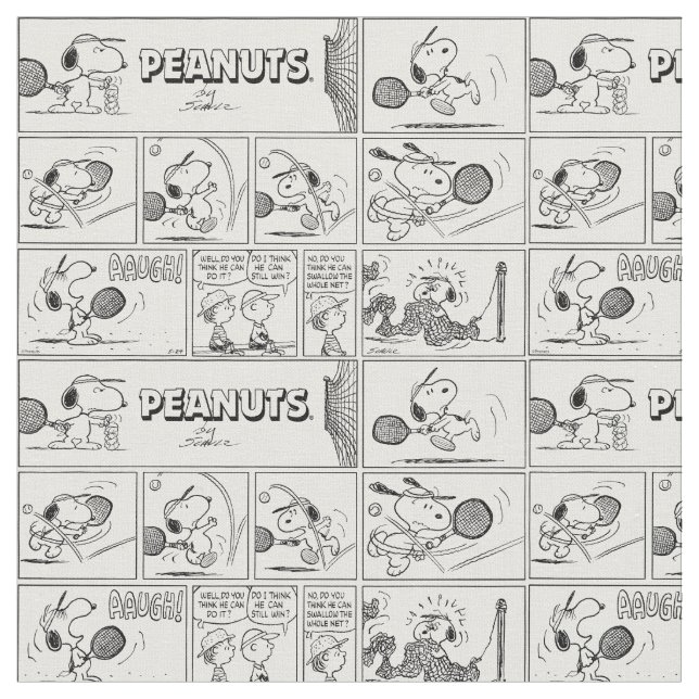 Tela Snoopy Juega Al Tenis (De cerca)