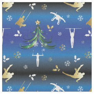 Tela Snowflake árbol de Navidad de gimnasia masculina