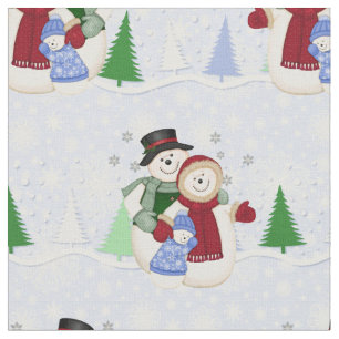 Tela Snowflakes Snow Family Fabric ver2