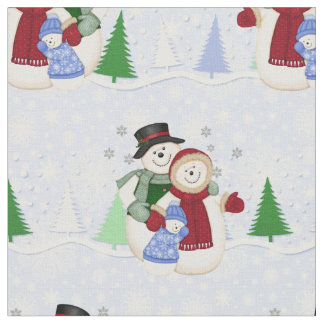 Tela Snowflakes Snow Family Fabric ver2