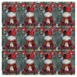 Tela Snowman Fabric