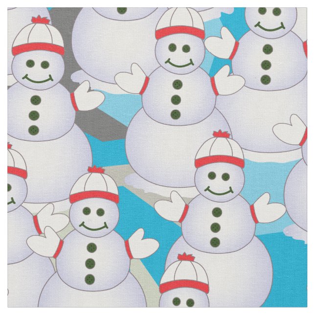 Tela Snowmen (De cerca)