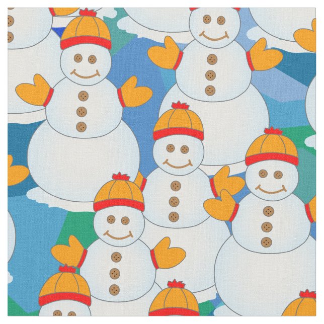 Tela Snowmen (De cerca)