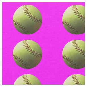 Tela Softball amarillo en rosa