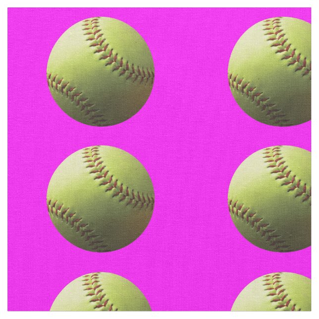 Tela Softball amarillo en rosa (De cerca)
