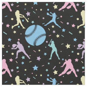 Tela Softbol Femenino - Jugadoras con Estrellas