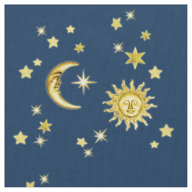 Tela Sol, luna y estrellas (De cerca)