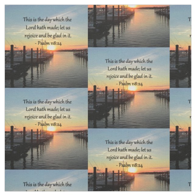 TELA SOL SERENE PSALM 118:24 SOL SOBRE EL LAGO (Retal)