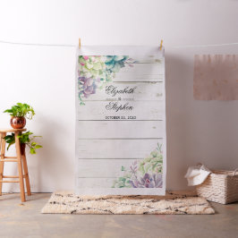 Tela Sólida Booth Fotográfico boda Suculento Madera Rús