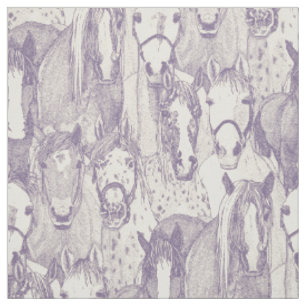 Tela solo caballos violet pearl