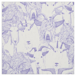 Tela solo cabras violeta blanco