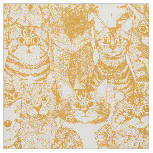 Tela solo gatitos papaya