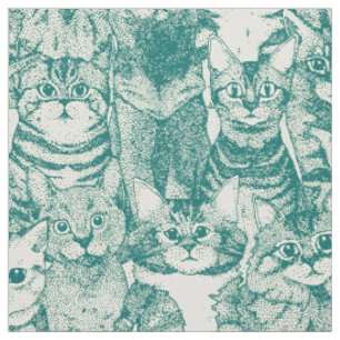 Tela solo gatitos viridian verde
