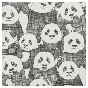 Tela sólo panda tiene negras naturales