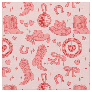 Tela sombrero de vaquera de discoteca rosa país rodeo o