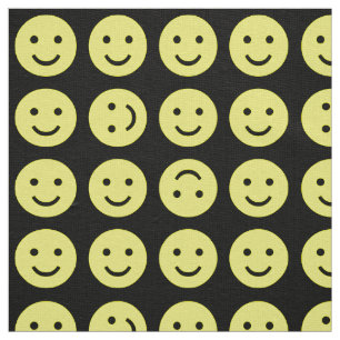 Tela Sonrisas en tumores - Amarillo y Negro