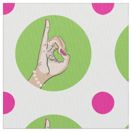 Tela Sororidad Vida tejido rosa y verde