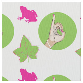 Tela Sororidad Vida tejido rosa y verde