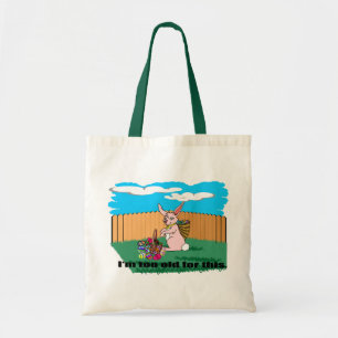 Tela Soy muy viejo bolso de tote de Pascua
