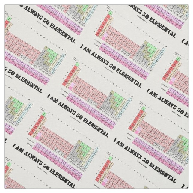 Tela Soy siempre elementos de tabla periódica tan (Retal)
