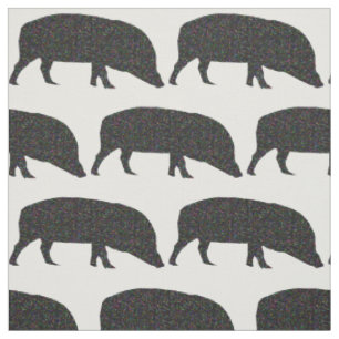 Tela Sparkly Pig Pattered Craft Fabric