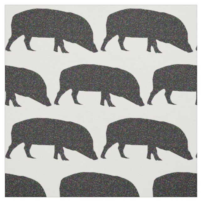Tela Sparkly Pig Pattered Craft Fabric (Retal)