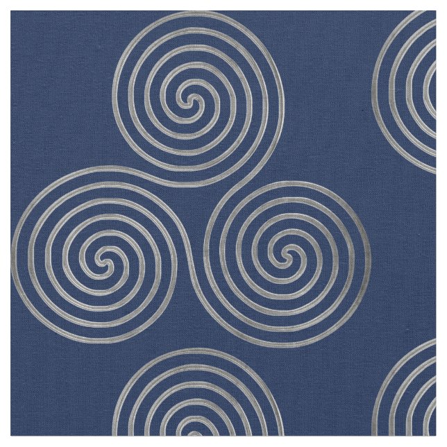 Tela Spirale triple céltico una línea plata (De cerca)