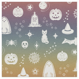 Tela Spookie Things - Rainbow Sunset + Snow Fabric