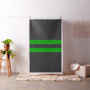 Tela Sporty Green Carbon Fiber Style Stripes de Carrera