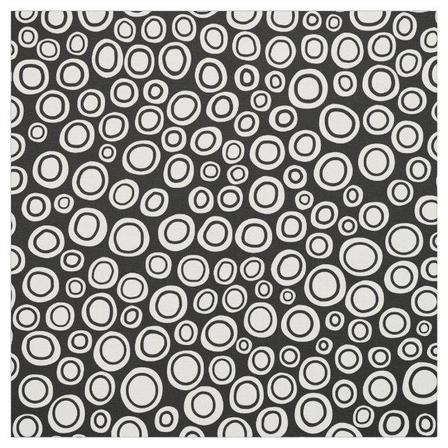 Tela Spots 071215 - Blanco sobre negro (Retal)