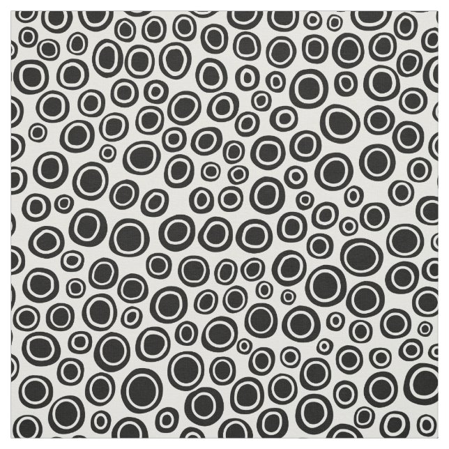 Tela Spots 071215 - Negro sobre blanco (Retal)
