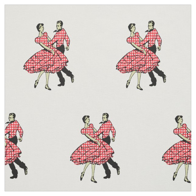 Tela Square dance occidental de los pares de la danza (Retal)