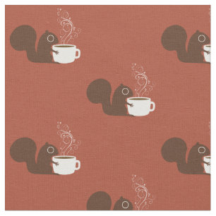 Tela Squirrel Coffee Lover   Divertido animal amante