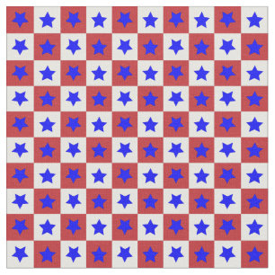 Tela Star Check in Red, Whtie y Blue