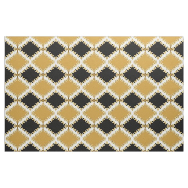 Tela Star Shell en blanco/negro/oro ("Cuarto gordo" (fat quarter))