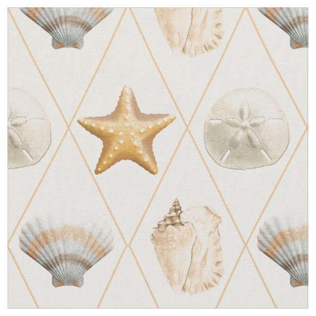 Tela Starfish y Seasheles costeros (De cerca)